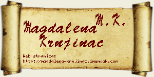 Magdalena Krnjinac vizit kartica